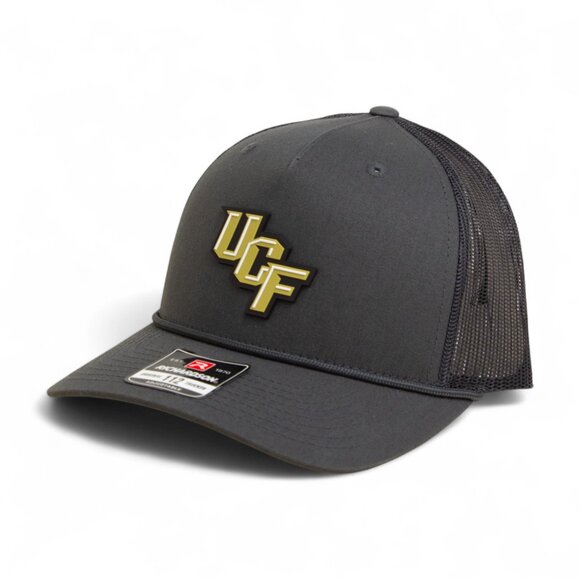 UCF Knights 3D Snapback Trucker Rope Hat- Charcoal - Picture 1 of 3